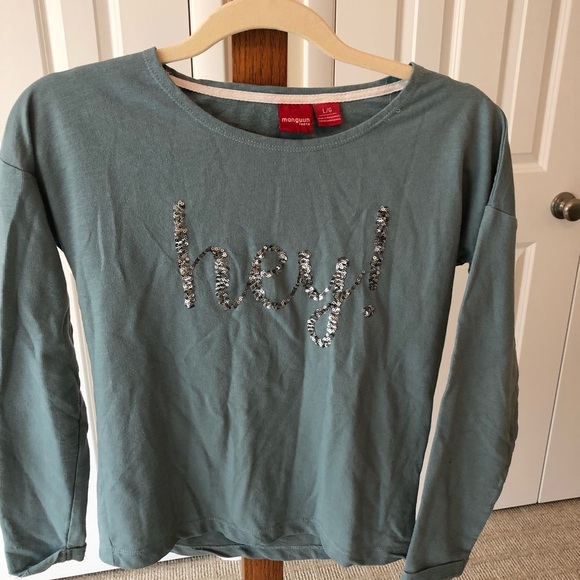 Manguun Teens top with hey! In silver sequins - Picture 2 of 4